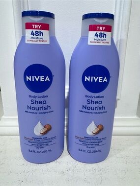 Nivea Shea Nourish Body Lotion - Lavender (8.4 fl oz) set of 2 NWT